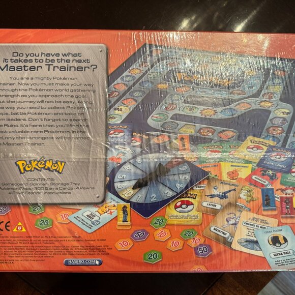 Vintage 1999 Pokemon Master Trainer Board Game Milton  Pokemon Master Trainer Game-In Original Seal/Packaging